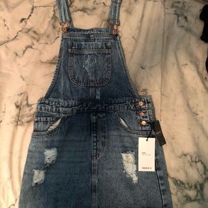 Forever 21 Denim Overall Dress New with Tags